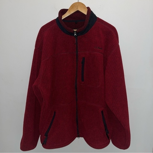 L.L. Bean Outdoors Fleece Full Zip Up Men’s Size XXL - Picture 1 of 8